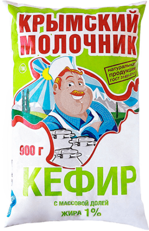 Кефир 0,9 кг 1% плен. ТМ Крымский Молочник