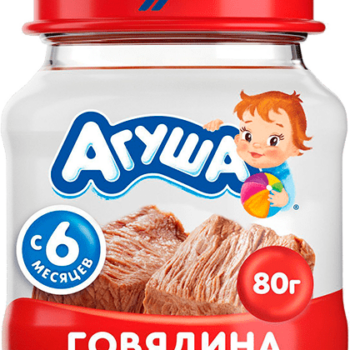 Пюре Мясные Агуша 6,2% 80г Говядина