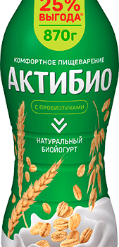 АктиБио Биойогурт обогащенный Злаки 1,6% 870г Бут.