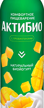 АктиБио Биойогурт обогащенный Манго яблоко 1,5% 260г Бут.