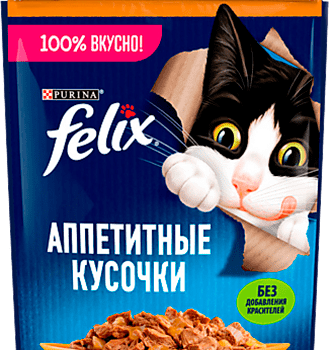 FELIX Аппетитные Кусоч Курица 75г