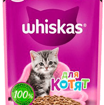 Whiskas Пауч 75г Рагу Телятина