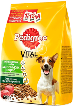 Pedigree Сух. 600 гр Для вз.собак малых пород Говядина