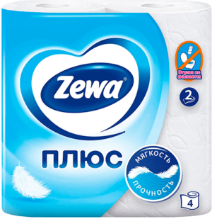 Туалетная бумага Zewa Deluxe 4шт 2сл белая