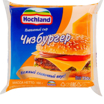 Плавл. сыр Hochland Чизбургер (ломтики) 150 г