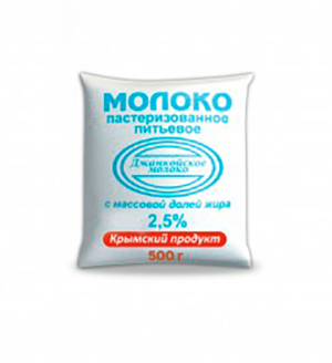 Молоко пастеризованное питьевое с массовой долей жира 2,5% п/эт  0,5л. (ТМ ДжМолоко)