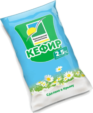 Кефир 2,5% 900 гр., ПЭТ, ЧЗПТ