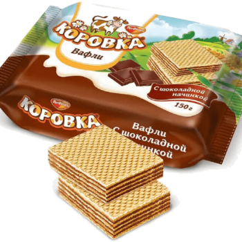 Вафли Коровка с шок. начинкой 150гр