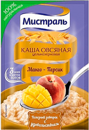 Каша овсяная "Мистраль" Манго-Персик 40гр