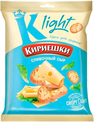 Сух.Кириешки Light пшен. 33г Сливочный сыр