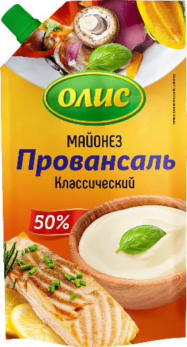 Майонез ОЛИС РОССИЯ Прованс.классич.50% д/пак 200 мл. *20