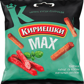 Сух.ржан.Кириешки MAX 40г Охотничьи колбаски КК