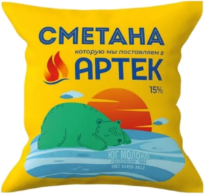 Сметана с массовой долей  жира  15 % 400 гр ТМ Артек