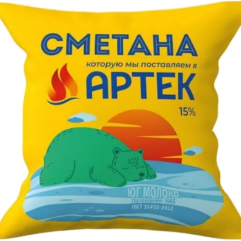 Сметана с массовой долей  жира  15 % 400 гр ТМ Артек