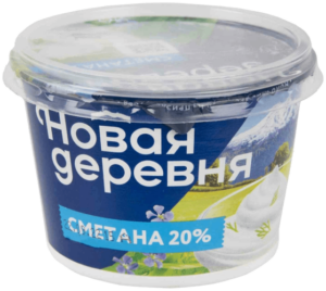 СМЕТАНА  НОВАЯ ДЕРЕВНЯ 20 % 180 г стакан