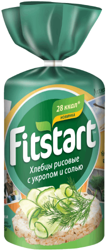 Хлебцы FITSTART рисовые Укроп с солью 90г (шт.)