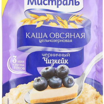 Каша овсяная "Мистраль" Черничный чизкейк 40гр 1/25