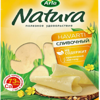 Сыр Natura Сливочный 45% нарезка 0,15кг