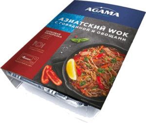 Азиатский wok с говядиной и овощами 8*250г (Agama Ready to eat)