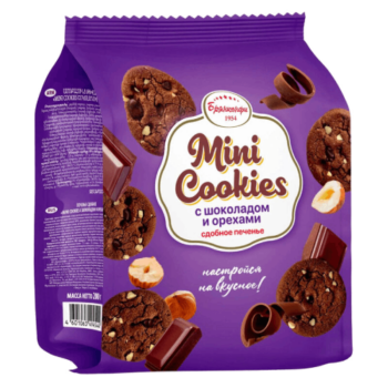 Печенье Mini Cookies с шоколадом и орехами 200гр