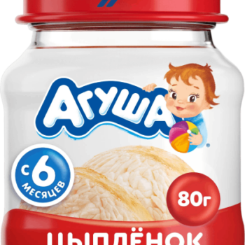 Пюре Мясные Агуша 6% 80г Цыпленок