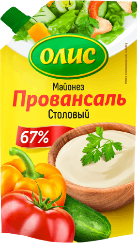 Майонез "Олис" провансаль на перепелиных яйцах с м.д.ж. 50,5% 400 мл