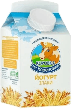 Йогурт пит КизК 2,1% 450г пюрпак Злаки