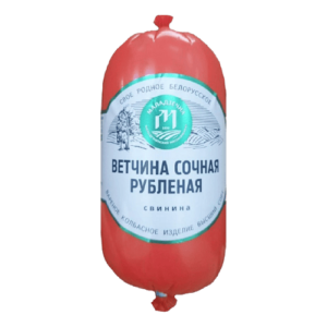 Колбасное изделие вареное мясосодерж «Ветчина сочная рубленая» в/с, фикс.вес 0,6 кг, ТМ "Маладз