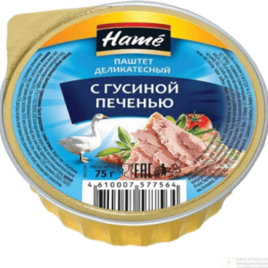 Паштет 75 гр Hame с гусиной печенью ламистер, TM Hame