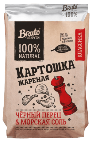 BRUTO KRAFT Картошка 60гр классика перец черный 1/27 6м