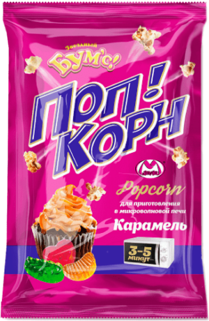 СВЧ Попкорн Звёздный Бумс вкус карамели 100г ТМ Матяш