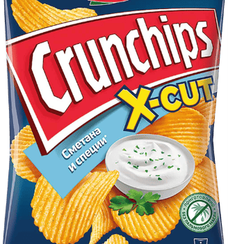 ЛОРЕНЦ Риф.карт.чипсы “Crunchips X-Cut” СМЕТАНА/СПЕЦИИ 70г/14шт