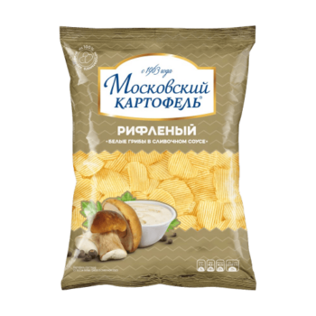 Картофель Московский хруст. рифл со вкусом белых грибов в сливочном соусе 120г*16