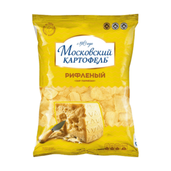 Картофель Московский хруст. рифл со вкусом сыра пармезан 60 г*12